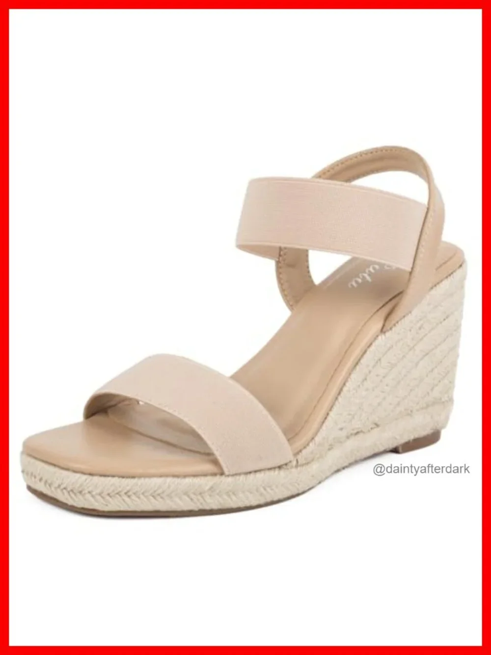 Women's Espadrille Platform Wedge Sandals Square Open Toe Ankle Strap Faux